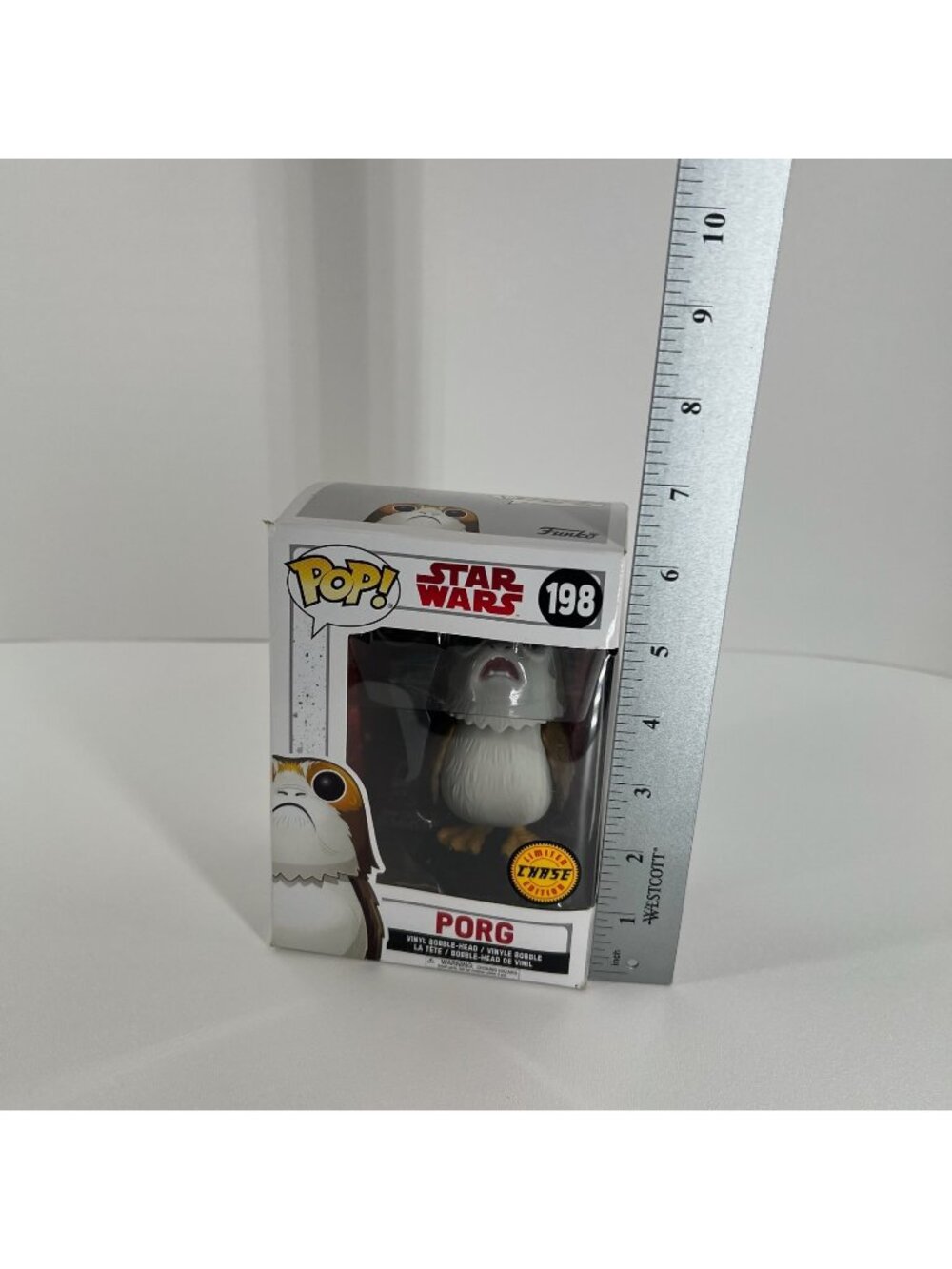 Star Wars Porg 198 Chase Funko Pop Vinyl Bubble Head Collectible Figure 3+ White